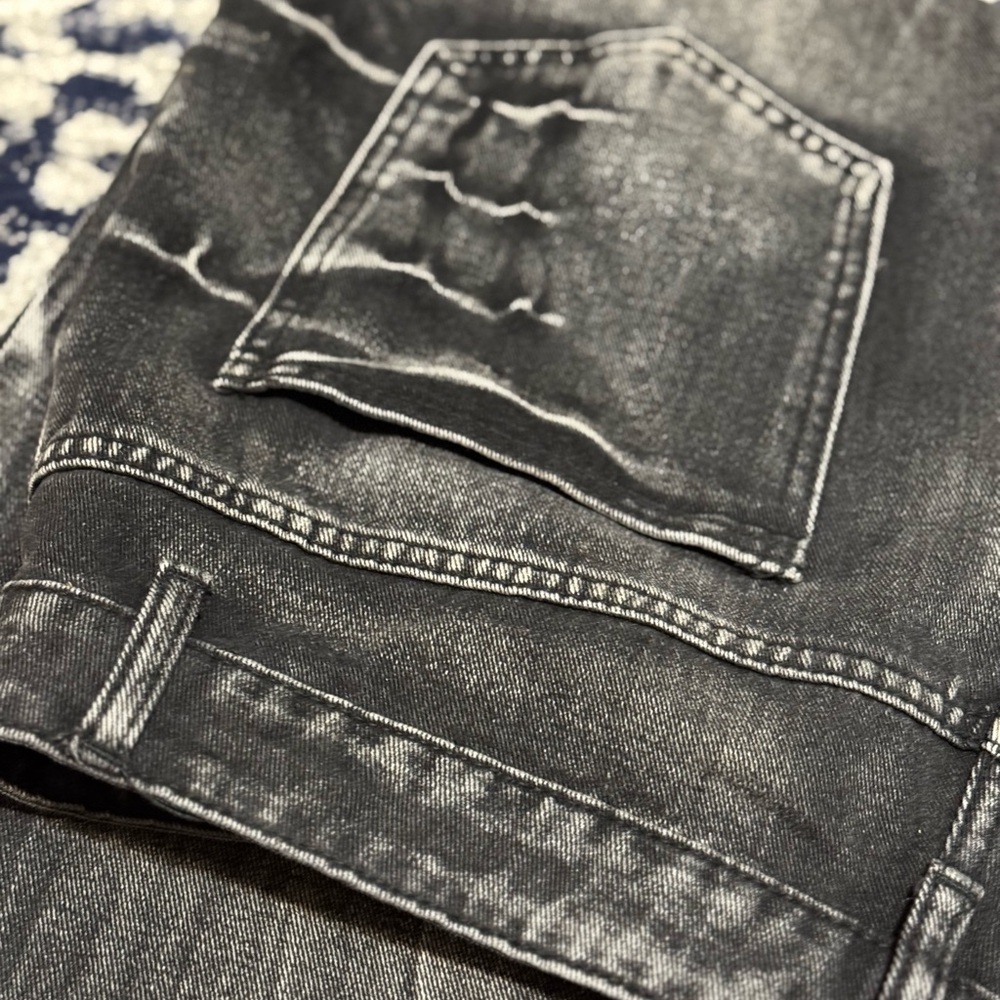 Black Acid Wash Jeans Denim